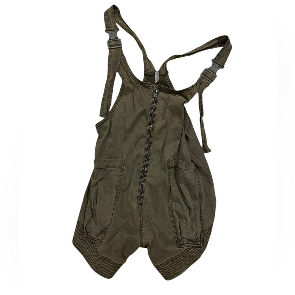 Free People movement Fast Track Shortsie Overalls Olive Green Size XS